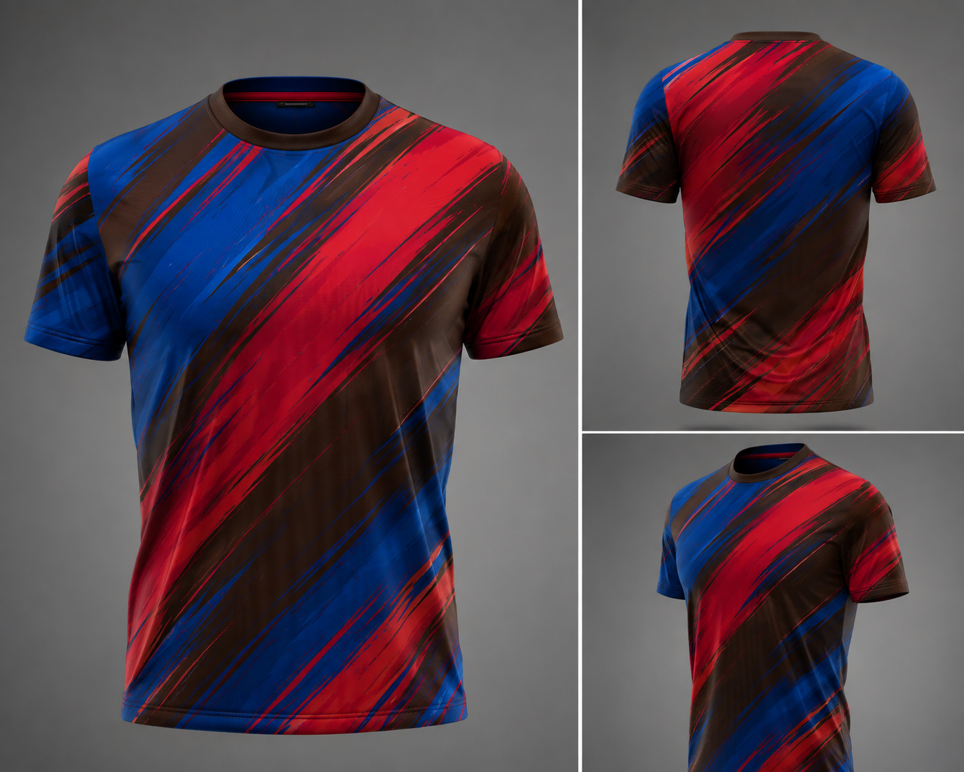 Pedal Paradise brown blue and red branded shirt